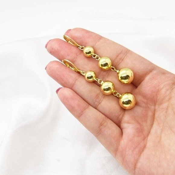 Ball Drop Dangle Earrings - Picture 4 of 5